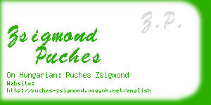 zsigmond puches business card